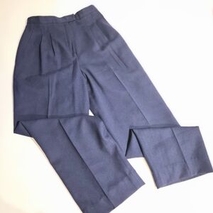 Men's Navy Pleated Dress Pants